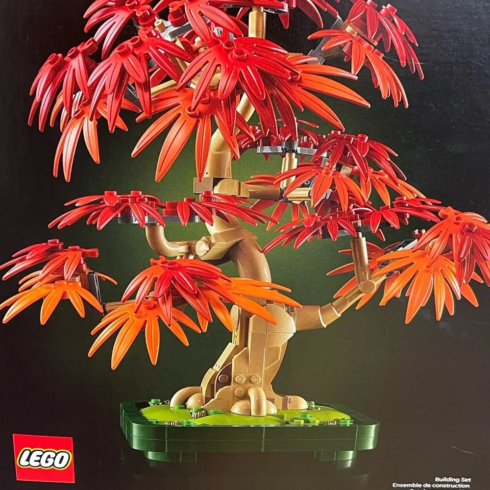 LEGO Botanical Collection Japanese Ted Maple Bonsai Tree 10348 Top of box Open